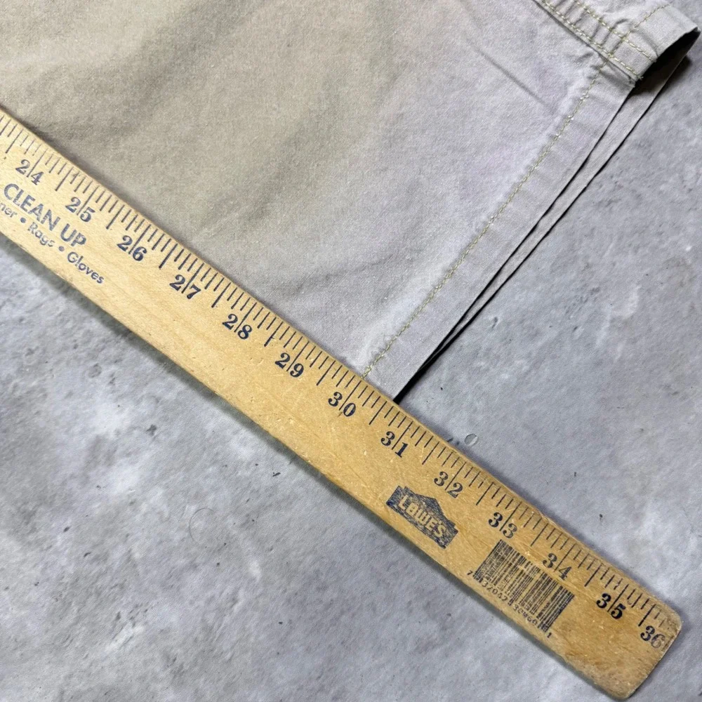 Vintage Banana Republic Safari Travel Fatigue Pants Khaki Tan Cotton 33x32